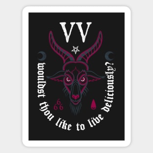 Deliciously? - Witch Goat Head Magnet